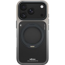 Gordonix Wlons iPhone 18 Pro Max / 17 Pro Max ile Uyumlu Kılıf, 360° Dönen Manyetik Standlı, Magsafe Uyumlu, Askeri Standart Darbe Korumalı, Şok Emici Zırh Kapak Arvox