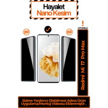 Mietubl Redmi Mi 17 Pro Max Uyumlu Hayalet Nano Ekran Koruyucu | 30° Gizlilik, Kenarsız Tam Şeffaf, Kırılmaz Esnek Polymer Zırh