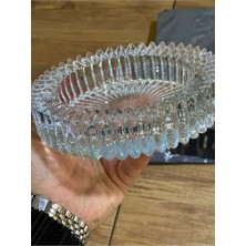 Moontime Alaçatı Kristal Lüx x 2 Adet Cam Küllük 14CM BEYAZ.MO19A
