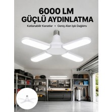 Enerji Tasarruflu LED Ampül 60 Watt 4 Kollu Beyaz Işık Yeni Nesil - Lisinya