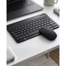 Kablosuz Bluetooth Klavye Mouse Seti Wireless Sessiz Ince Tasarım Çoklu Uyumlu - Lisinya