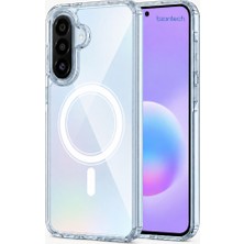 Bzontech Samsung Galaxy A57 Uyumlu Yumuşak Magsafe Kablosuz Şarj Destekli Şeffaf Kılıf Kamera Için Yükseltilmiş Çerçeve