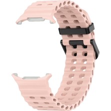 Caseonn Samsung Galaxy Watch Ultra 47MM Kordon Suya Dayanıklı Çift Delikli Silikon Kayış Pudra