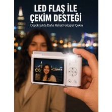 Beyaz 4K Video Kayıtlı 48 Mp Dijital Fotoğraf Makinesi Otomatik Odaklama - Lisinya
