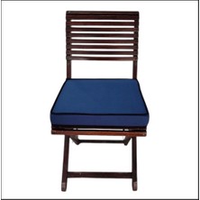 Asitan 40X40 Desensiz Su ve Leke Itici Duck Kumaş Fermuarlı Bağcıklı Biyeli Sandalye Minderi 5 cm (Ge