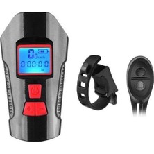 Asitan T6 LED 1000 Lümen Kornalı ve Hız Göstergeli Su Geçirmez USB ile Şarj Edilebilir Bisiklet Farı