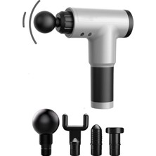 Asitan ® 6 Farklı Seviyeli Titreşimli 4 Farklı Başlıklı Büyük Boy Masaj Tabancası