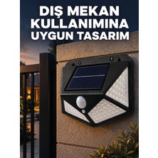 Güneş Enerjisi ile Şarj Olan Hareket Sensörlü 3 Modlu LED Dış Mekan Duvar Aydınlatması - Lisinya