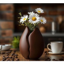 Moontime Alaçatı Dekoratif Kahve Çekirdeği Yapay Bitki Saksısı 15CM