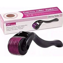 Moontime Alaçatı Dermaroller Titanyum Uçlu 540 Iğneli Derma Roller 1,0 mm Iğne Cilt Yüz Vücut Yenileme Masaj Aleti