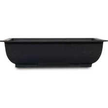 Moontime Alaçatı Plastik Bonsai Sukulent Alıştırma Saksısı 27 cm - Siyah