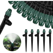 Asitan 25PC Damla Sulama Püskürtücüsü,kilit Dikenli Tasarım Mikro Sprey 1/4 Sulama Borusu Için,bahç