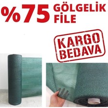 Asitan %75 Gölgelik File 1m x 30M Bahçe Çit Örtüsü Meyve Ağacı Örtüsü