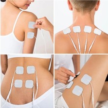 Moontime Alaçatı 5 Paket, 20 Adet Tens Elektrod Pedi 5x5 cm Extra Güçlendirilmiş Yapışkanlı Esnek Kıvrılabilir Kumaş