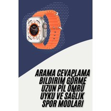 Zero Land Ece-Umay 2025 Model T10 Ultra Akıllı Saat Çift Kordon Ios ve Android Arama Cevaplama Sesli Asistan