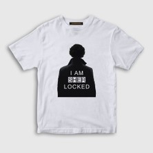 Presmono Unisex Çocuk Beyaz Sherlocked V2 Sherlock Holmes T-Shirt
