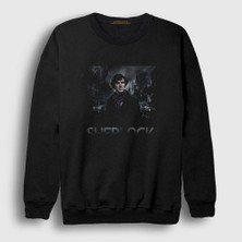 Presmono Unisex Siyah London V2 Sherlock Holmes Sweatshirt