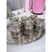 Moontime Alaçatı Bakır Oyma Yazılı Baharatlık 250GR Kapasiteli 1ADET