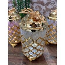 Moontime Alaçatı Interlife Baklava Desenli 3 Parça Gold Baharat Takımı