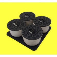 Moontime Alaçatı Porselen 4 Lü Baharatlık Seti