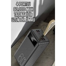 Zero Land Ece-Umay Powerbank 60.000 Mah Dijital Göstergeli 4 Portlu Taşınabilir