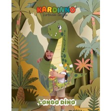 Kardinno Longo Dino Eğitici Oyuncak Karton Giyilebilir Çocuk Kostümü Etkinlik Parti Kostümü