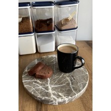 Moontime Alaçatı Doğal Mermer Moon Grey Servis Tabağı
