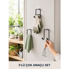 Laraheiser 3 Adet Yapışkanlı Askılık Çok Amaçlı Ev Düzenleme Askı Seti