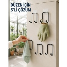 Laraheiser 5 Adet Çok Amaçlı Yapışkanlı Askılık Ev Düzenleyici Duvar Askısı