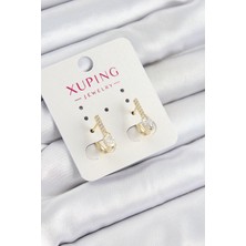 Xuping Zirkon Taşlı I Model Gold Renk Kadın Küpe 5886