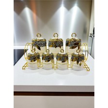 Moontime Alaçatı Baharatlık Takımı 15 Parçagold Sıtantlı Kapaklı Set Aksoylar Home Avm