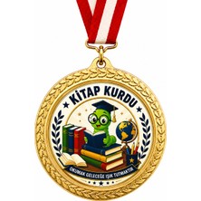 Lider Baskı 10 Adet Kitap Kurdu Madalyası - Dijital Baskılı  Madalya