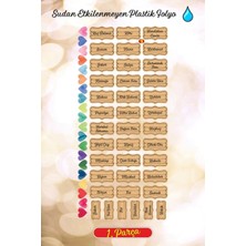 Moontime Alaçatı Bambu 107 Adet Baharat-Bakliyat-Kuruyemiş Kavanoz Etiketi-Sticker