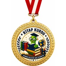 Lider Baskı 1 Adet Kitap Kurdu Madalyası - Dijital Baskılı  Madalya