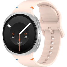 Sneezy Samsung Galaxy Watch 9 44MM 40MM Ile Uyumlu Metal Tokalı Spor Silikon Kordon