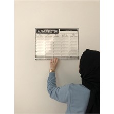 Alışveriş Listesi Programı Yazı Tahtası Akıllı Kağıt Tahta + Kalem 47X56 cm Şeffaf