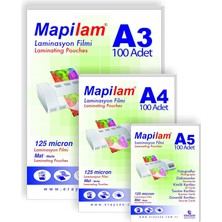 Mapilam 125 Micron Id Kart Laminasyon Filmi, Şeffaf, 65 x 95 mm Mat