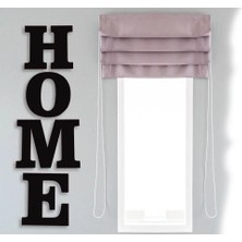 Moontime Alaçatı Home Yazılı 4 Lü Ahşap Büyük Boy Siyah Renk Duvar Dekorasyon Tablo