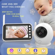 4.3 Inç LCD Kablosuz Wireless Oda Sıcaklığı Kontrollü Akıllı Bebek Monitörü Bebek Kameras�