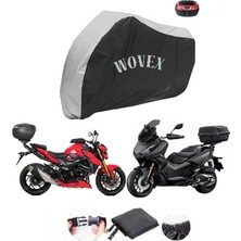 Wovex Royal Enfield Super Meteor 650 Motosiklet Brandası Gri Siyah Kombinasyonlu Arka Çanta Uyumlu