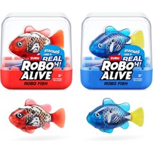 Robo Alive Robo Fish Robotik Yüzme Balığı (Mavi + Kırmızı) Zuru Water Activated, Renk Değiş