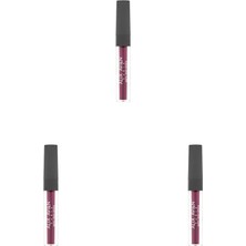 Süre Kalıcı Kadifemsi Kuruma Yapmayan Mat Likit Ruj - Lipstick 517 Plum 3 Paketi