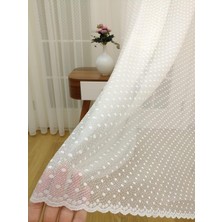 Puantiyeli Dantel Tül Perde, 300X260, Sık Pile, 1/3