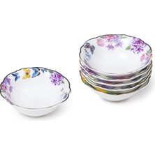 Porselen 4.5" Kase Seti 6lı - 11,5 cm Kelebek Desen
