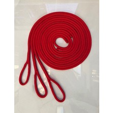 Komandor Marine 8 mm Kırmızı Usturmaça Halatı 2.5 M (El Örgüsü Gözlü) 3'lü Set