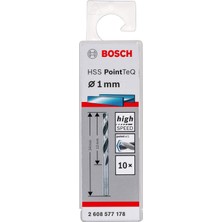 Professional 10 Adet Hss Spiral Matkap Ucu Pointteq (Metal Için, 1 x 12 x 34 Mm, Matkap Aksesuarı)