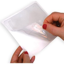 Aso CD DVD Zarfı Arkası Tam Yapışkanlı 13X13 cm Plastik Şeffaf 100 Adet
