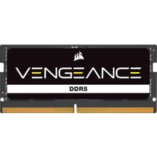 Vengeance Sodımm Ddr5 Ram 16GB 1X16GB 5600MHZ CL48 Intel Xmp Icue Uyumlu Bilgisayar Belleği - Siya