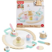 Ahşap Çay Seti Okul Öncesi Çağdaki Çocuklar Için 12 Ahşap Parçadan Oluşan Fisher-Price Ah�