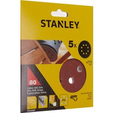 Stanley STA32007 Zımpara, Kırmızı, 5 Adet, 80G 115 mm